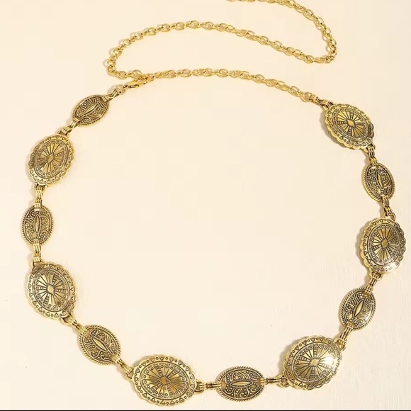 Vintage Retro Gold Chain Belt